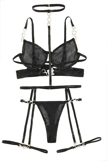 Pretty Lingerie Sexy Σετ Εσωρούχων με Διαφάνεια Μαύρο