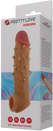 Pretty Love Manșon Penis Extensie De Penis Flesh 16.5cm