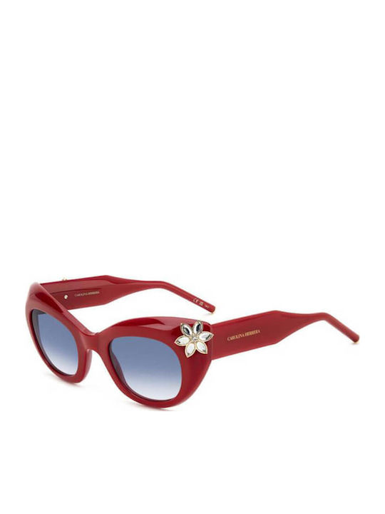 Carolina Herrera Sunglasses Κόκκινα with Acetate Frame & Blue Lens Carolina Herrera Sunglasses Κόκκινα with Acetate Frame & Blue Lens