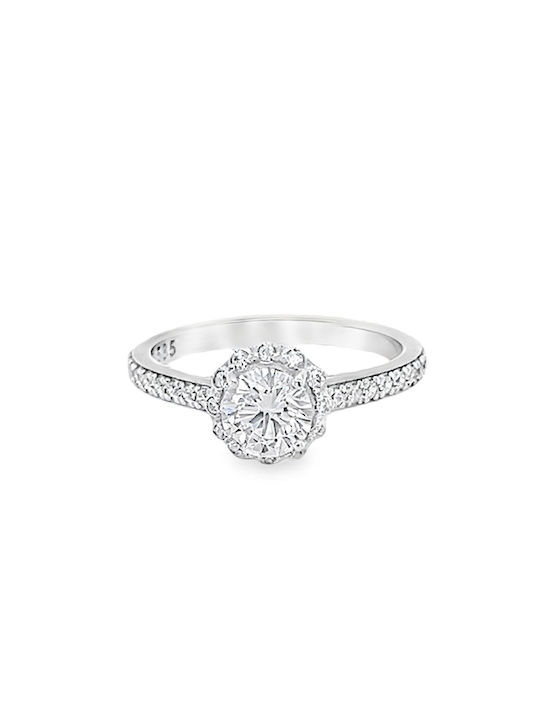 Xryseio Single Stone from White Gold 14K