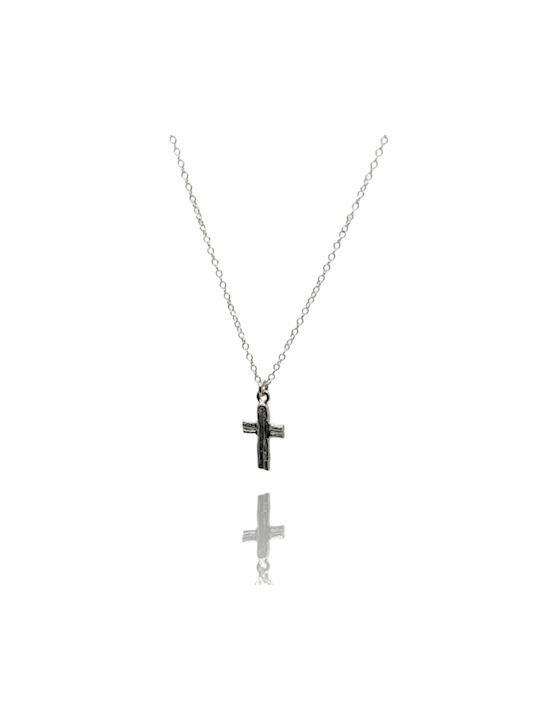 Kreuz aus Stahl mit Kette