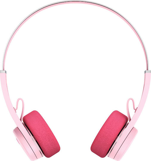 Defunc Freestyle Wireless / Wired On Ear Headphones with 22 hours of Operation and Quick Charge Pink