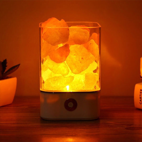Decorative Lamp Himalayan Salt Black