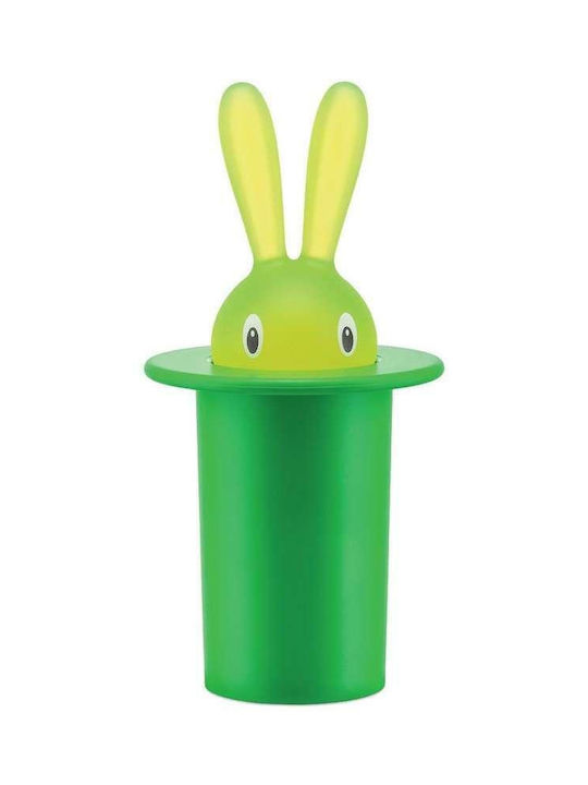 Alessi Alessi Zahnstocher-Etui Magic Bunny Kunststoff 7x7x14cm Grüne