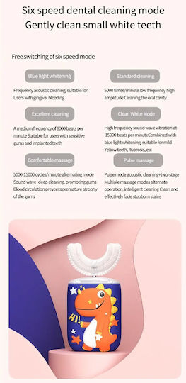 U Shape Children's Electric Toothbrush for 6+ Years