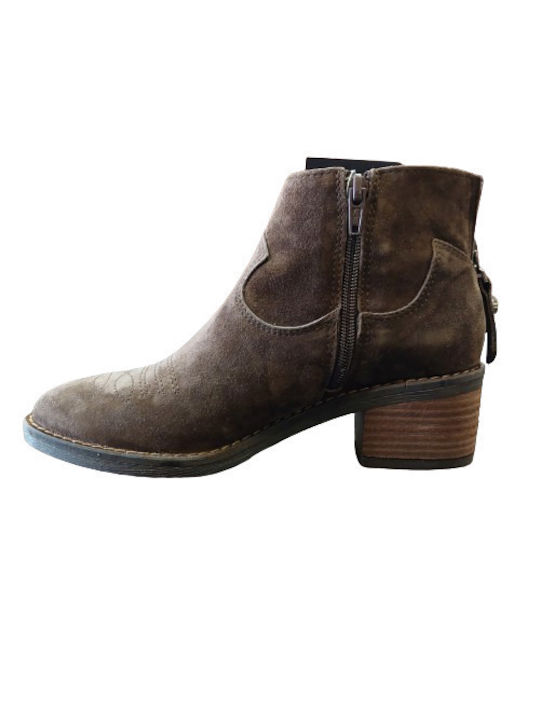 Alpe Suede Women's Ankle Boots Brown