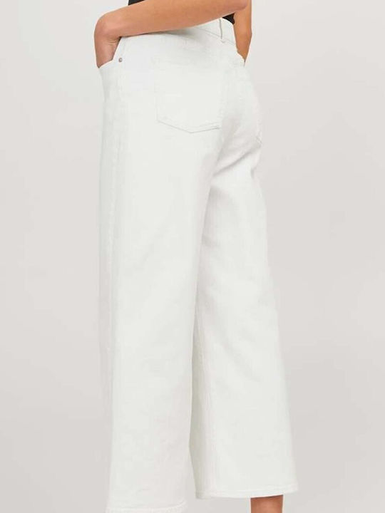 Jack & Jones Women's Jean Trousers in Wide Line White