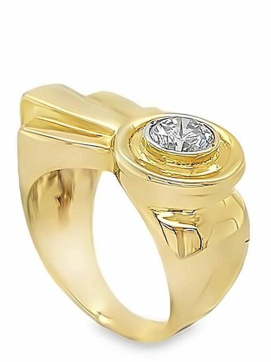 Xryseio Ring with Zircon made of Gold 14K