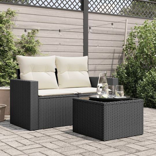 Tisch für kleine Außenbereiche Stabil Black 55x55x37cm