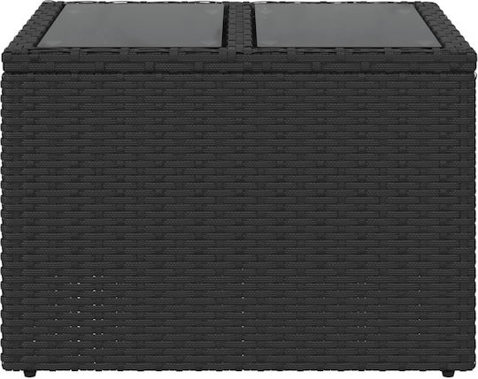Tisch für kleine Außenbereiche Stabil Black 55x55x37cm