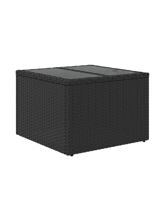 Tisch für kleine Außenbereiche Stabil Black 55x55x37cm