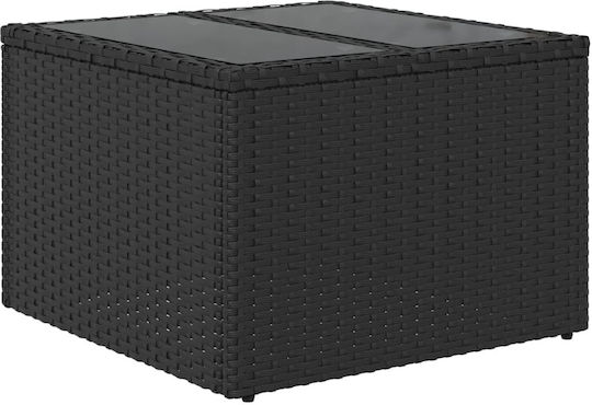 Tisch für kleine Außenbereiche Stabil Black 55x55x37cm