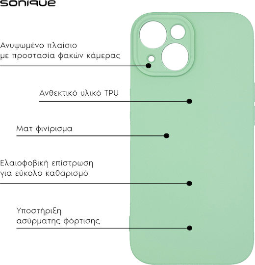 Sonique Задна корица Силикон Тюркоазен (Xiaomi 13T / 13T Pro)