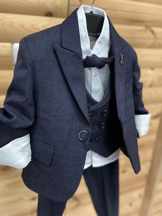 Extan Bebe Costum De Botez Albastru Marin