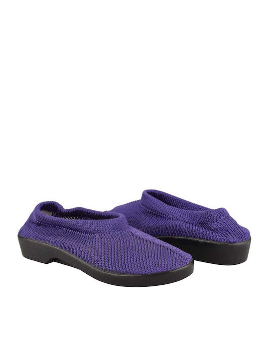 Ανατομικά Γυναικεία Slip-On Πάνινα Μωβ