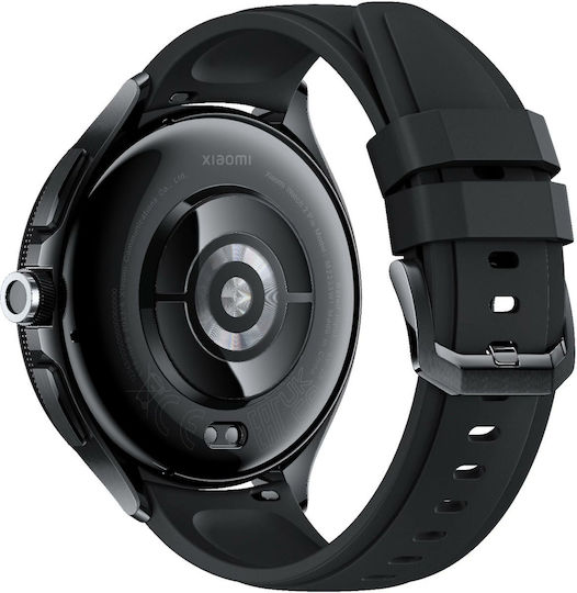 Xiaomi Watch 2 Pro 4G LTE Stainless Steel 48mm Αδιάβροχο με eSIM και Παλμογράφο (Μαύρο)