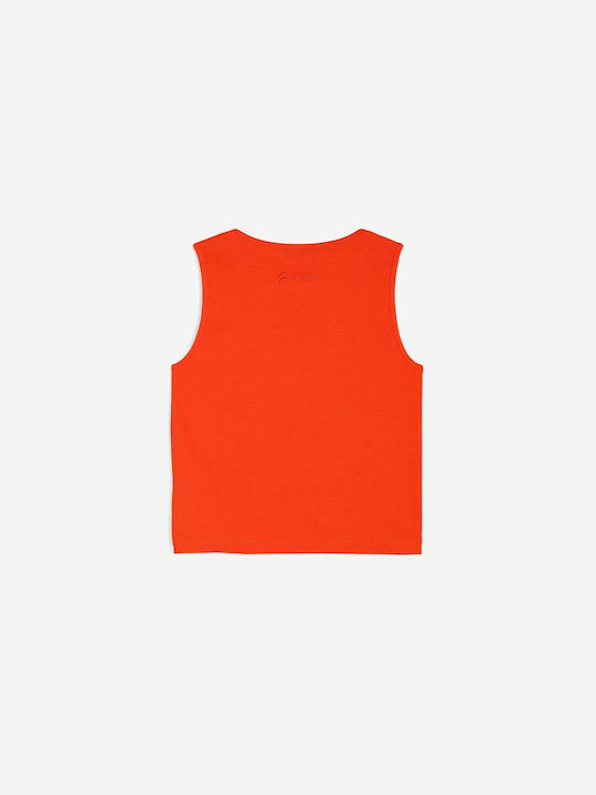 Freddy Women's Athletic Blouse Sleeveless with V Neck Coral