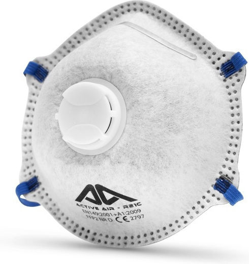 Active Gear Mască de protecție FFP2 cu supapă Gri 05-8862 1buc
