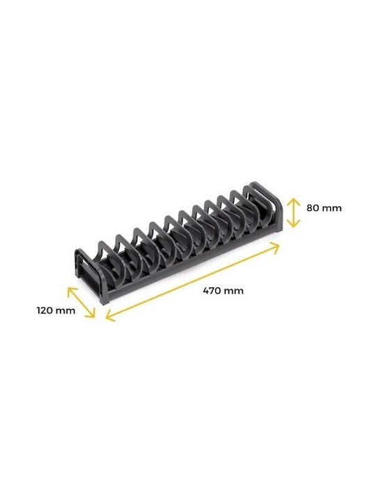 Emuca Plastic Cabinet Dish Rack in Gray Color 47x12cm