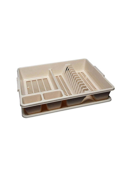 Nektarplast Dish Drainer Plastic Beige - Brown 46x37cm