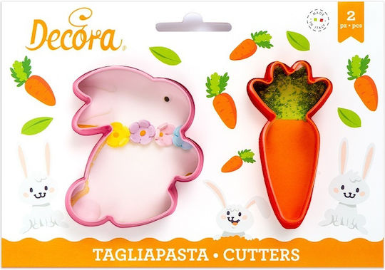 Decora Plastic Animal-Shaped Cookie Cutter 2pcs