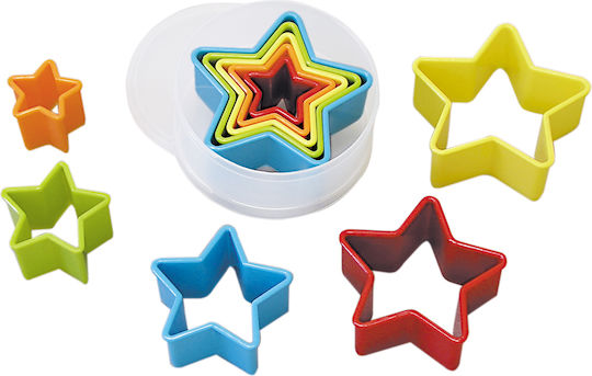 Plastic Star-Shaped Cookie Cutter 5pcs