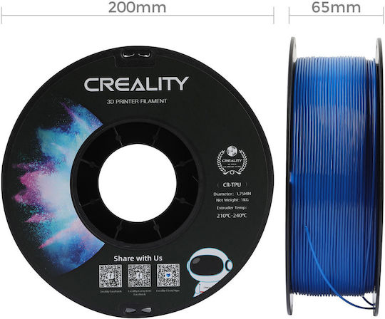 Creality3D TPU 3D Printer Filament 1.75mm Blue 1kg 1pcs Spool