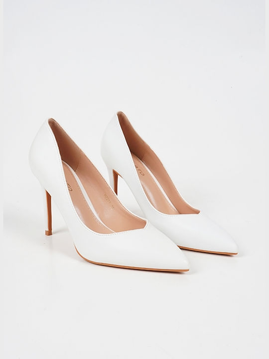 Piazza Shoes Pointed Toe White Heels