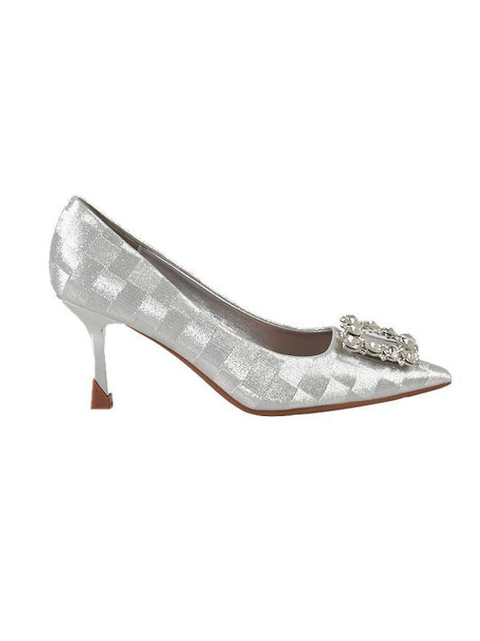 Elenross Stiletto Silver High Heels