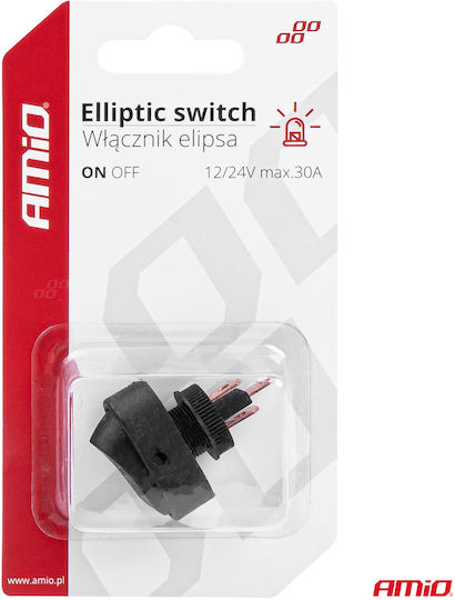 AMiO Car On/Off Switch 12V-24V Universal Red