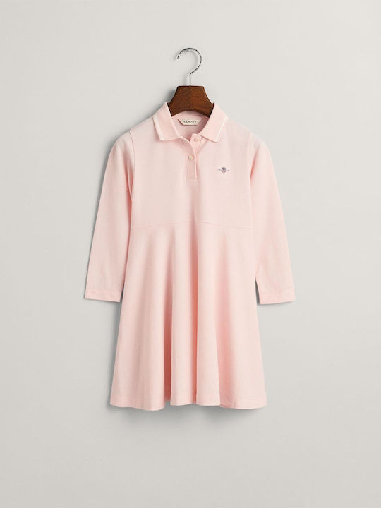 Gant Kids Dress Long Sleeve coral