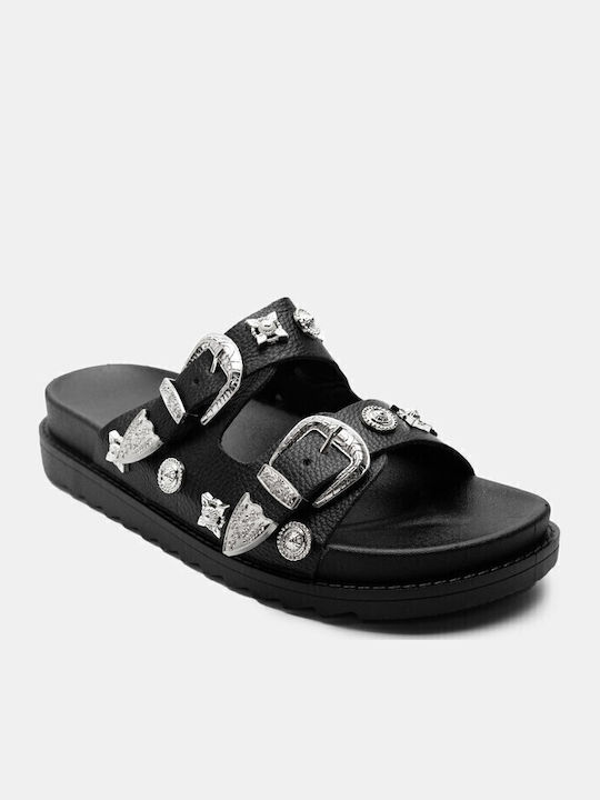 Women's Flat Sandals Flatforms in Black Color