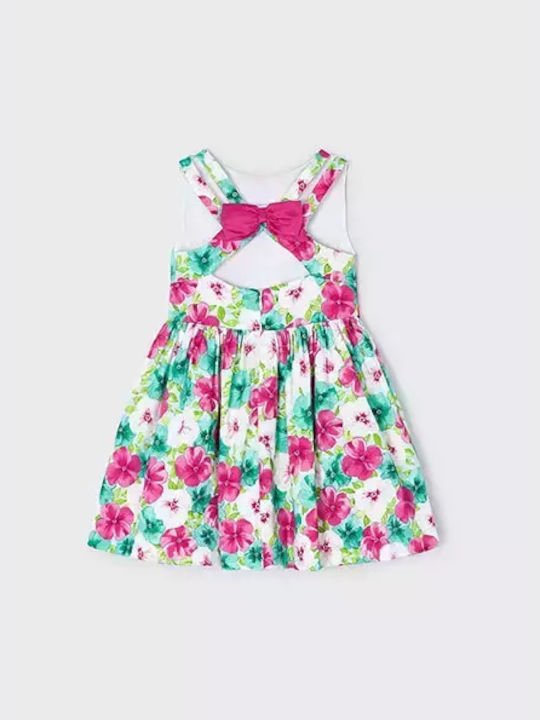 Mayoral Girls Dress Floral Fuchsia