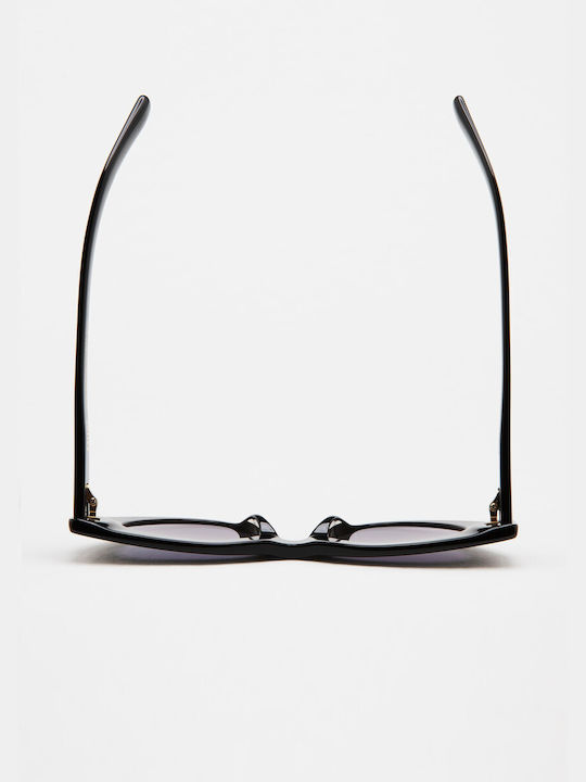 Kaleos Sonnenbrillen mit Schwarz Rahmen und Schwarz Verlaufsfarbe Linse Campbell 1