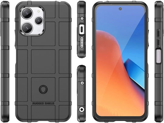 Shield Back Cover Σιλικόνης Μαύρο (Redmi 12 4G / Redmi 12 5G)