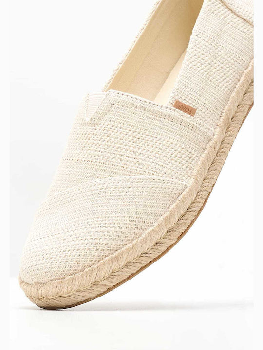 Toms Stoff Damen Espadrilles in Beige Farbe