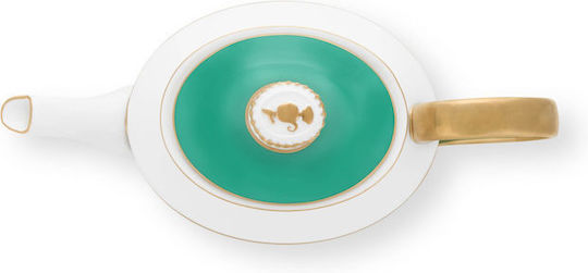PiP Studio Chique Teekanne Porzellan Gold Green 1800ml