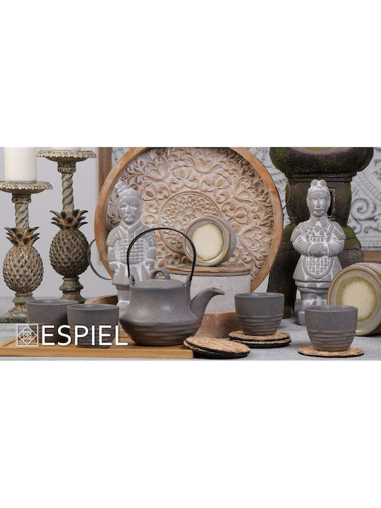 Espiel Ritual Σετ Τσαγιού με Κούπα και Φίλτρο Κεραμικό Γκρι 600ml 5τμχ