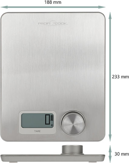 Profi Cook Ψηφιακή Ζυγαριά Κουζίνας έως 5kg Inox