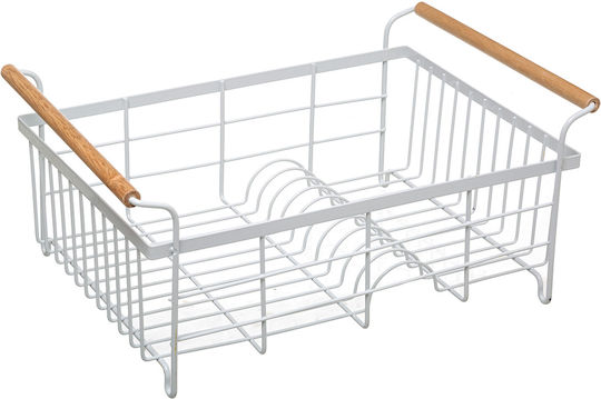 5Five Metallic White Sink Strainer 43x32x18.5cm
