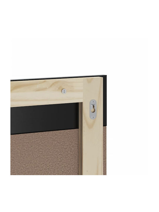 vidaXL Oglindă de Baie din Lemn Masiv cu Raft 60x12cm Negru