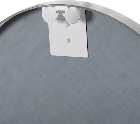 HomeMarkt Oglindă de Perete cu Argintiu Ramă din Metalic Diametru 50cm 1buc