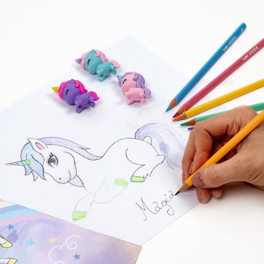 Derform Pencil HB Set with Eraser Pink