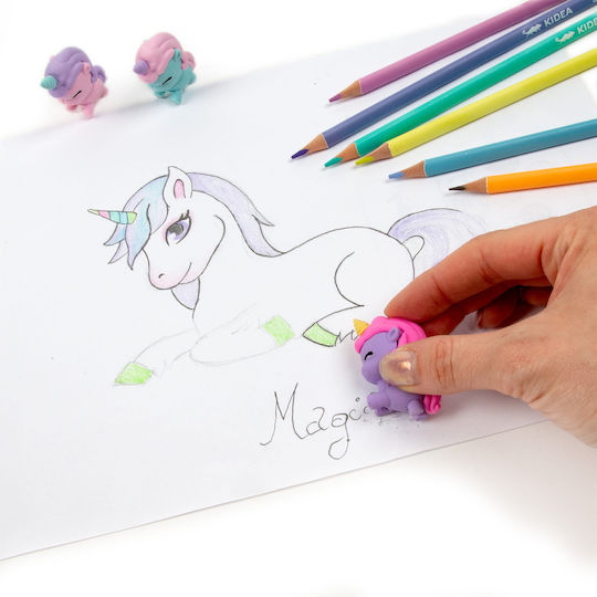 Derform Pencil HB Set with Eraser Pink