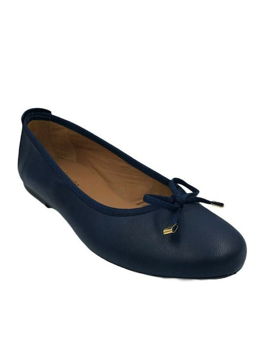 Leather Ballerinas Blue