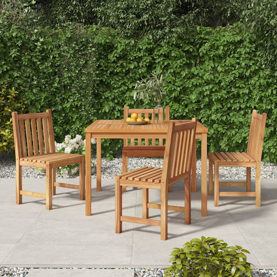 Teak Garten- und Outdoor-Möbelset Für Klassische Veranda 5 Stück