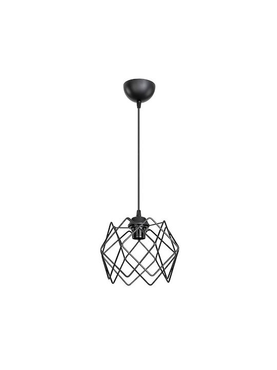 Pakketo Pwl-1021 Pendant Light Black Grid with Socket E27