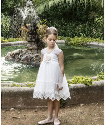 Baby Bloom Ecru Tulle Baptism Dress