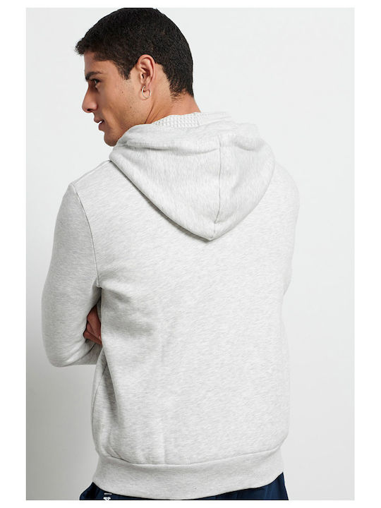 BodyTalk Men's Sweatshirt Jacket with Hood and Pockets White