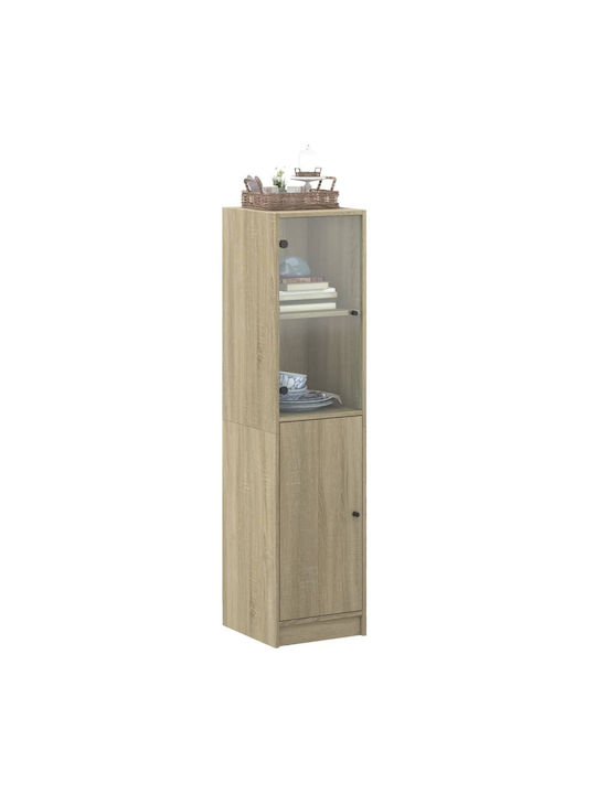 Шкаф Офис от Дърво и Стъкло Дъб 35x37x142см